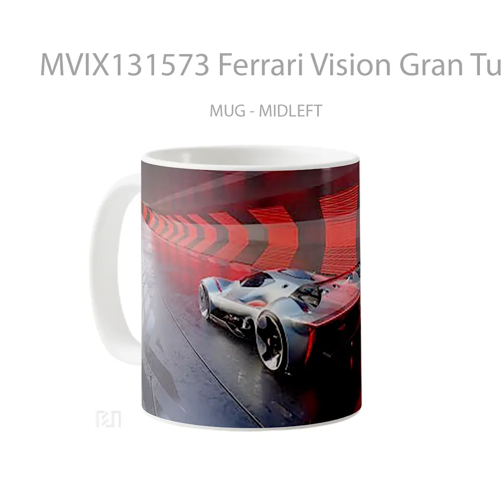 Mug Ferrari Vision Gran Turismo 2023 Gelas Superhero - All-side / Desain