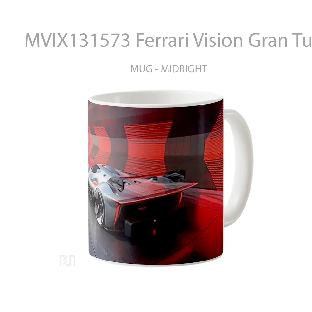 Mug Ferrari Vision Gran Turismo 2023 Gelas Superhero - All-side / Desain