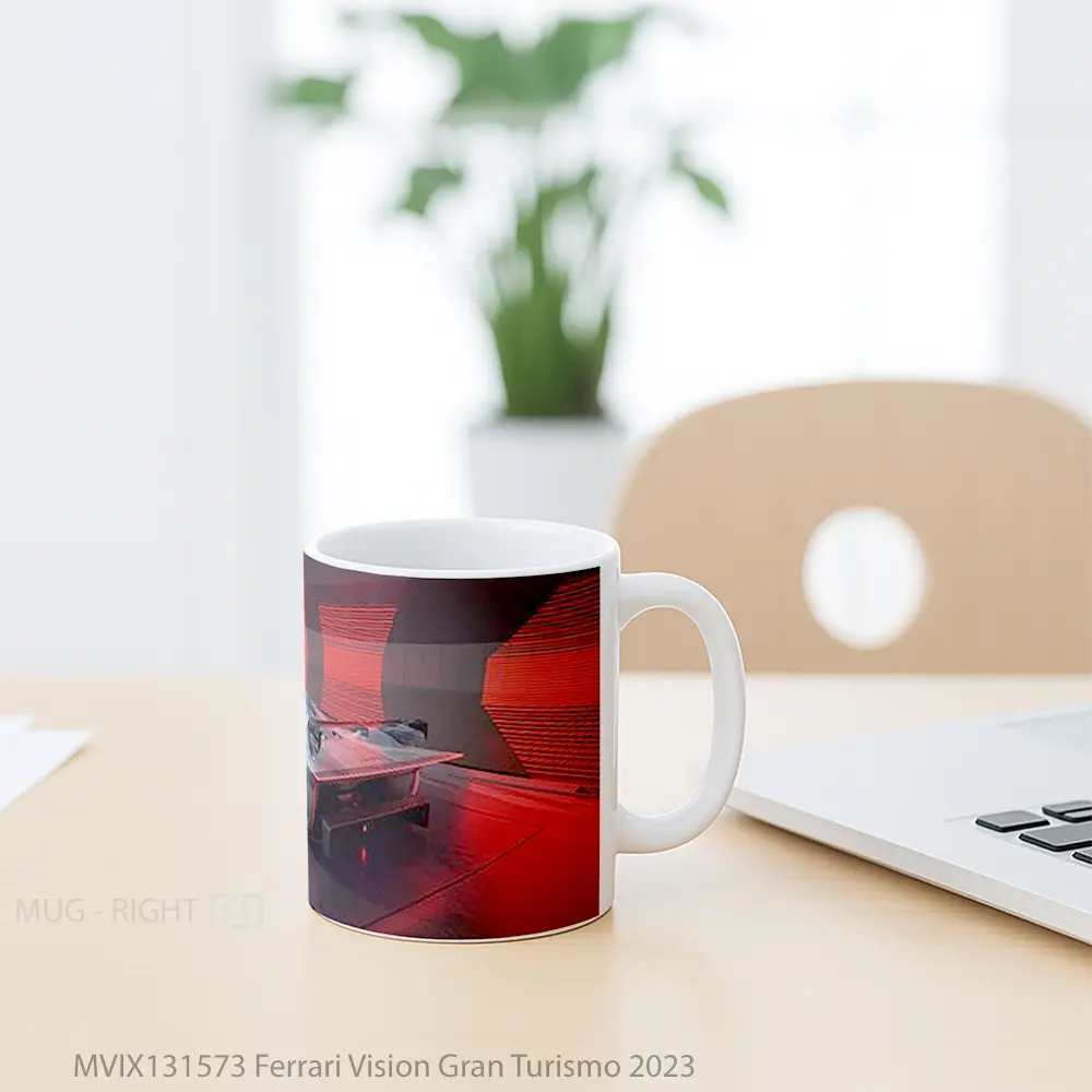 Mug Ferrari Vision Gran Turismo 2023 Gelas Superhero - All-side / Desain
