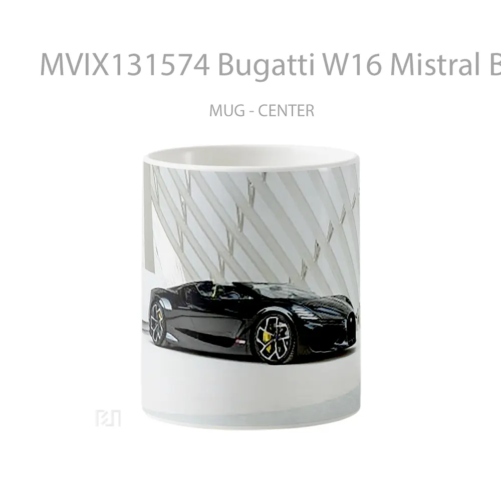 Mug Bugatti W16 Mistral Black Cangkir Mobil