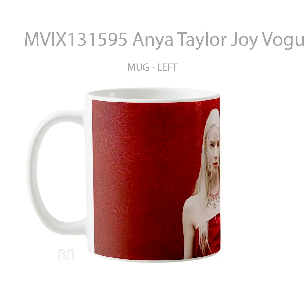 Mug Anya Taylor Joy Vogue Australia Gelas Selebriti - All-side / Desain