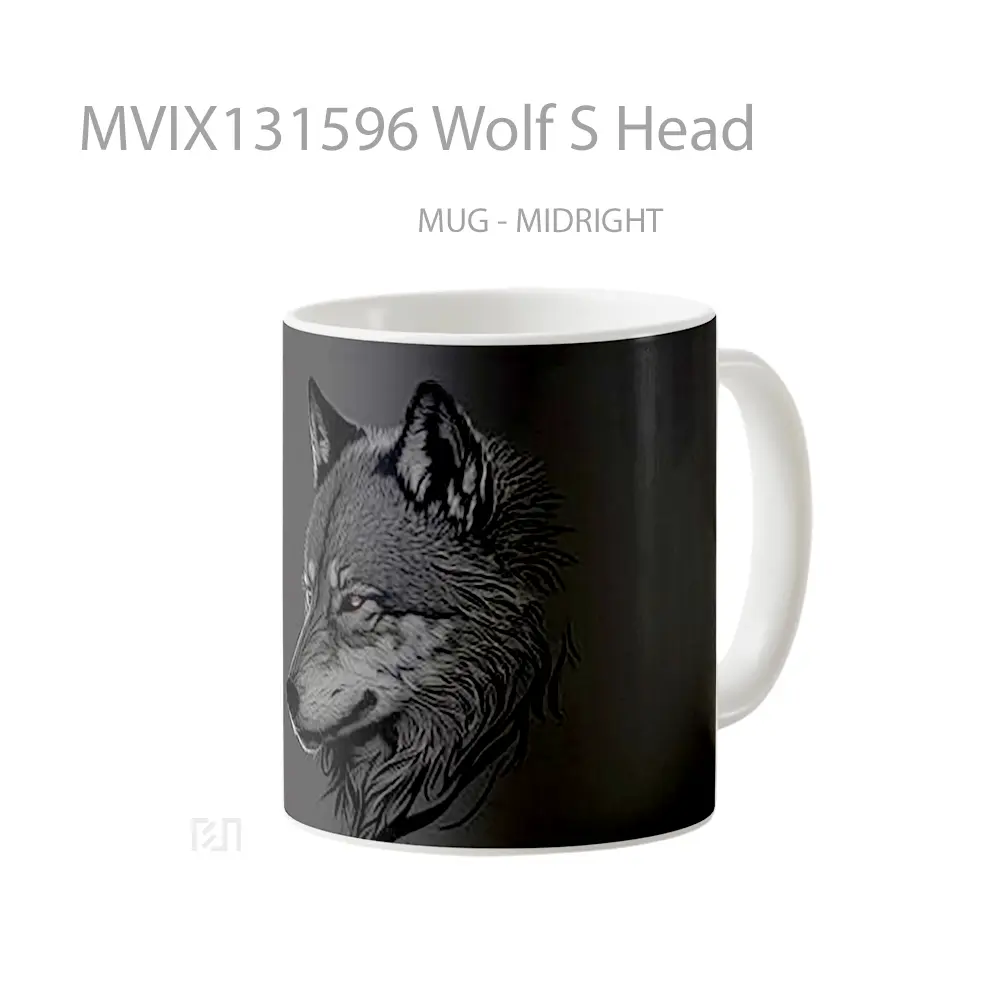 Mug Wolf S Head Gelas Hewan Lucu - All-side / Desain
