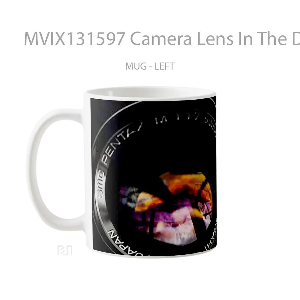 Mug Camera Lens In The Dark Gelas Keramik Unik - All-side / Desain