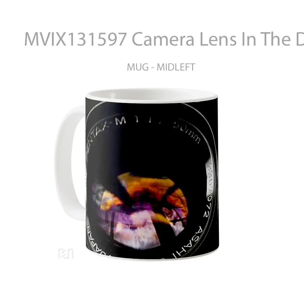 Mug Camera Lens In The Dark Gelas Keramik Unik - All-side / Desain