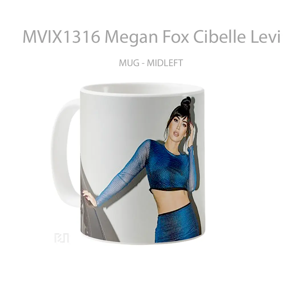 Mug Megan Fox Cibelle Levi Gelas Selebriti - All-side / Desain