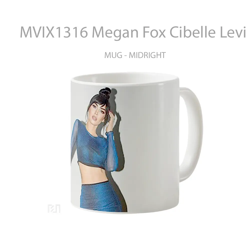 Mug Megan Fox Cibelle Levi Gelas Selebriti - All-side / Desain