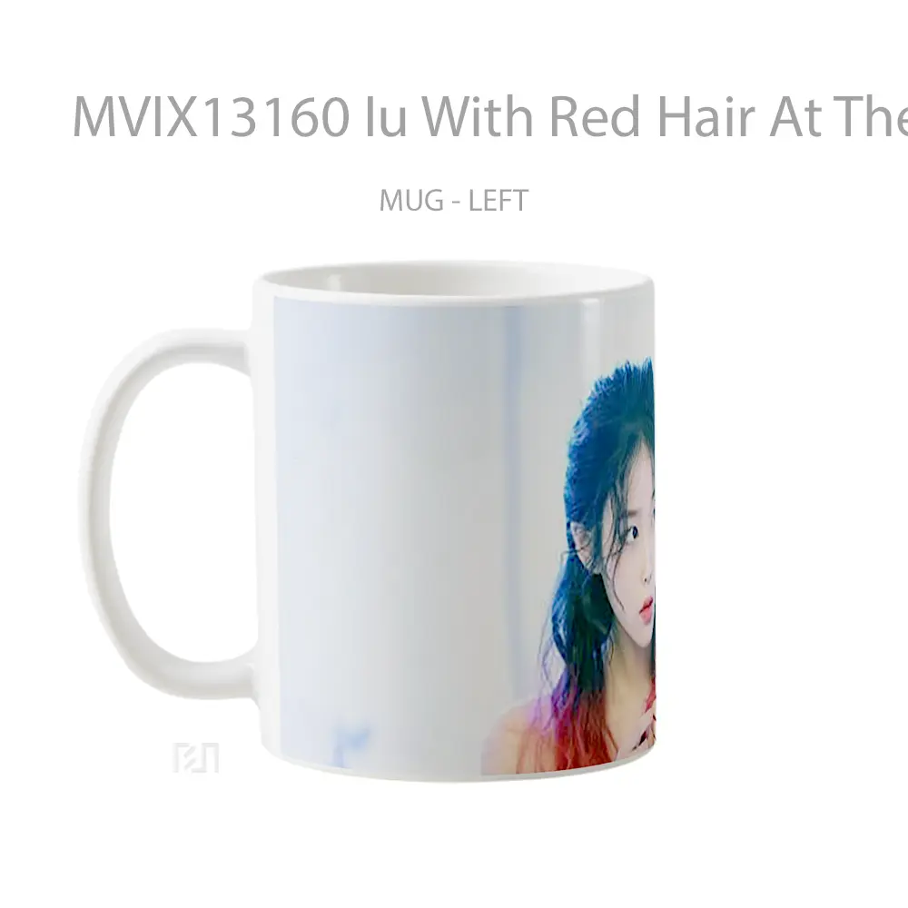 Mug Iu With Red Hair At The Ends Kpop Gelas Keramik Unik - All-side / Desain