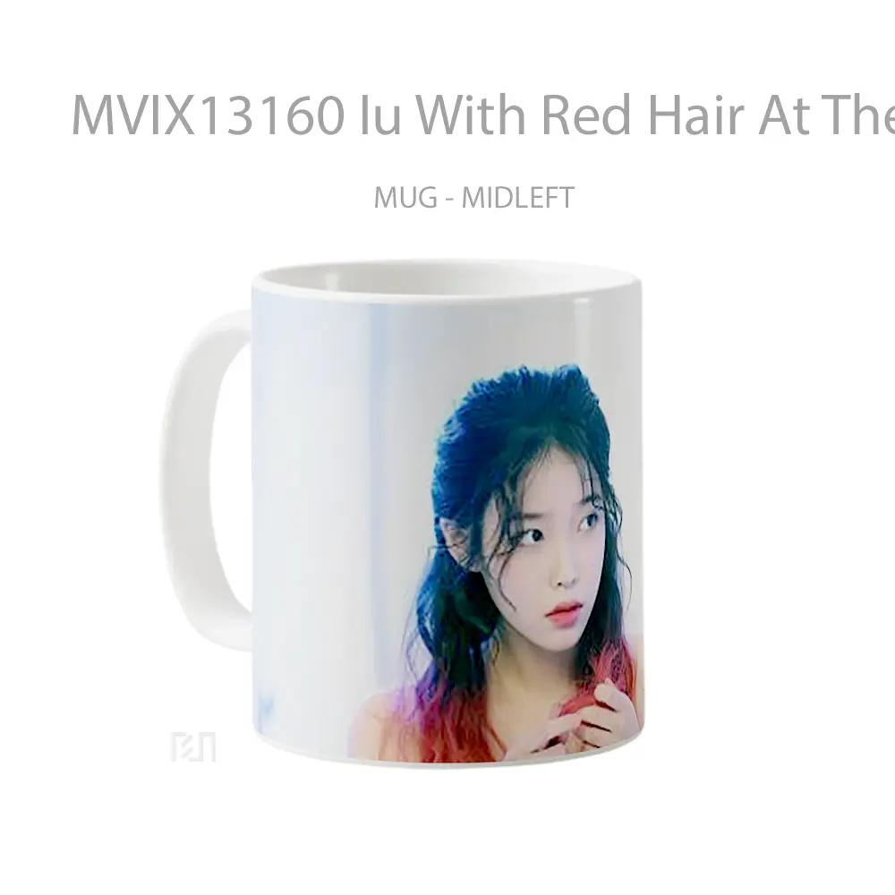 Mug Iu With Red Hair At The Ends Kpop Gelas Keramik Unik - All-side / Desain