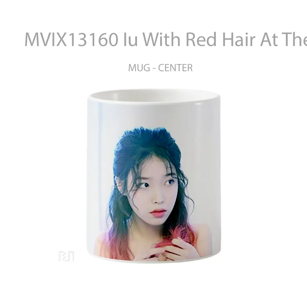 Mug Iu With Red Hair At The Ends Kpop Gelas Keramik Unik