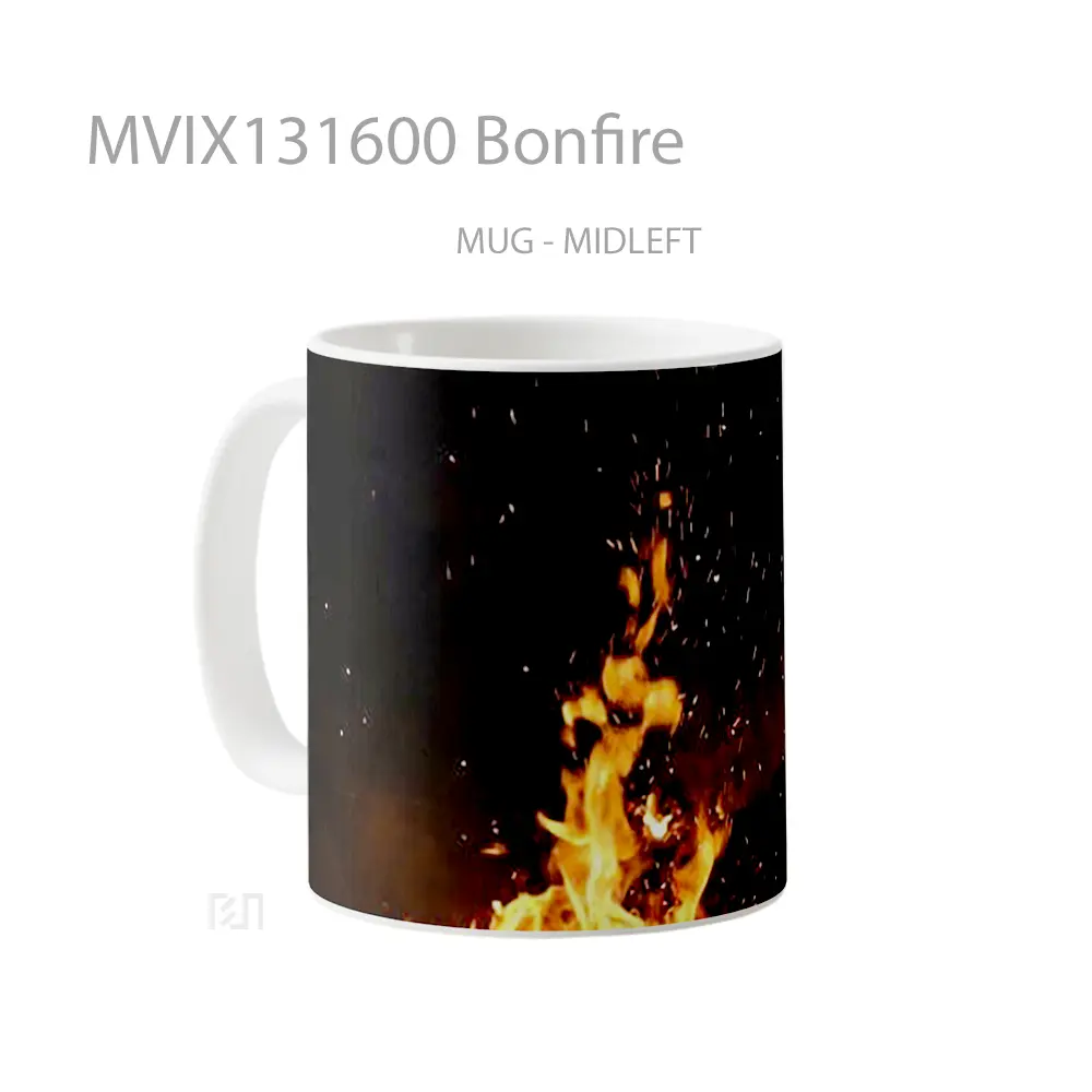 Mug Bonfire Gelas Keramik Unik - All-side / Desain