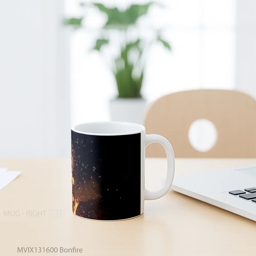 Mug Bonfire Gelas Keramik Unik - All-side / Desain