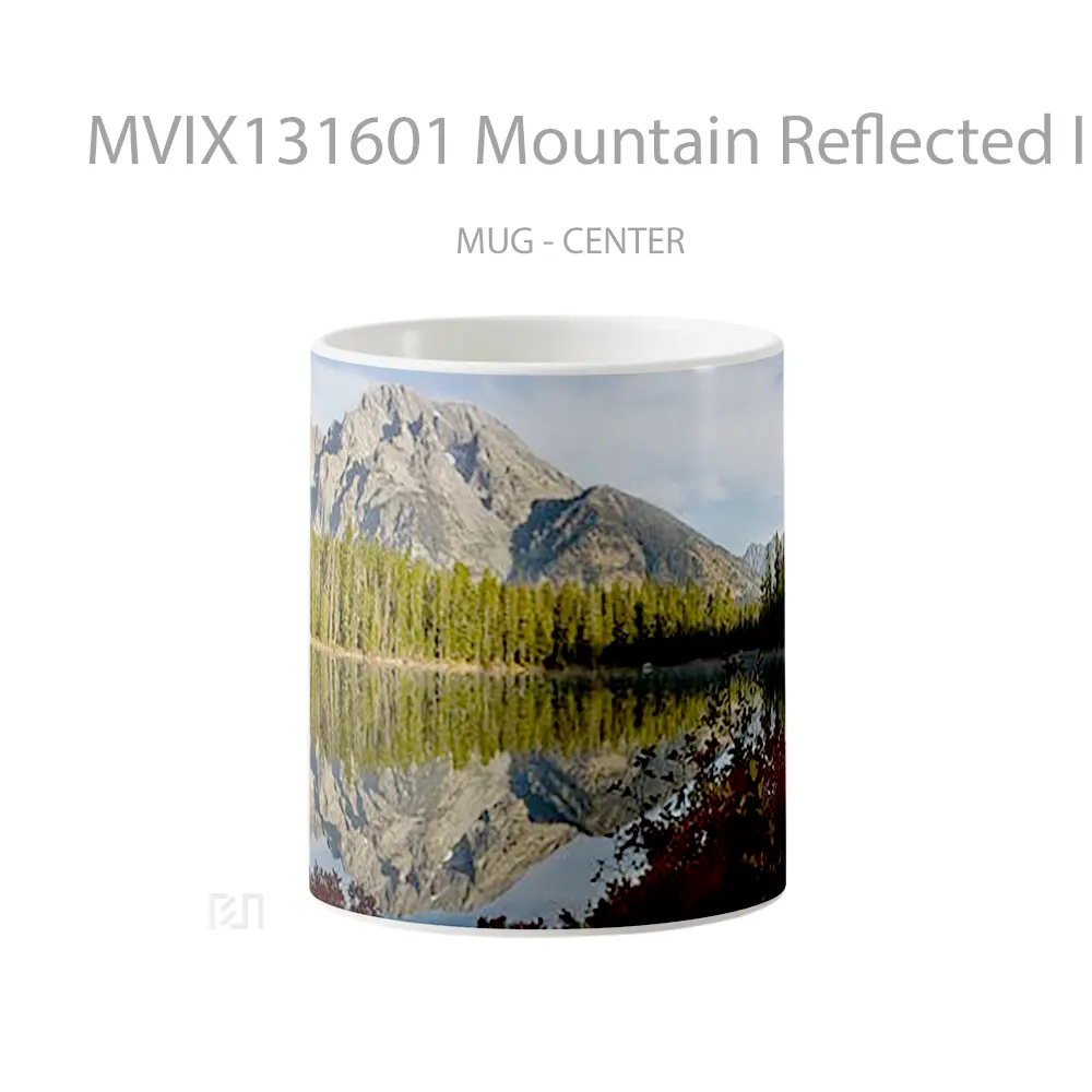 Mug Mountain Reflected In Lake In The Forest Gelas Pemandangan Alam