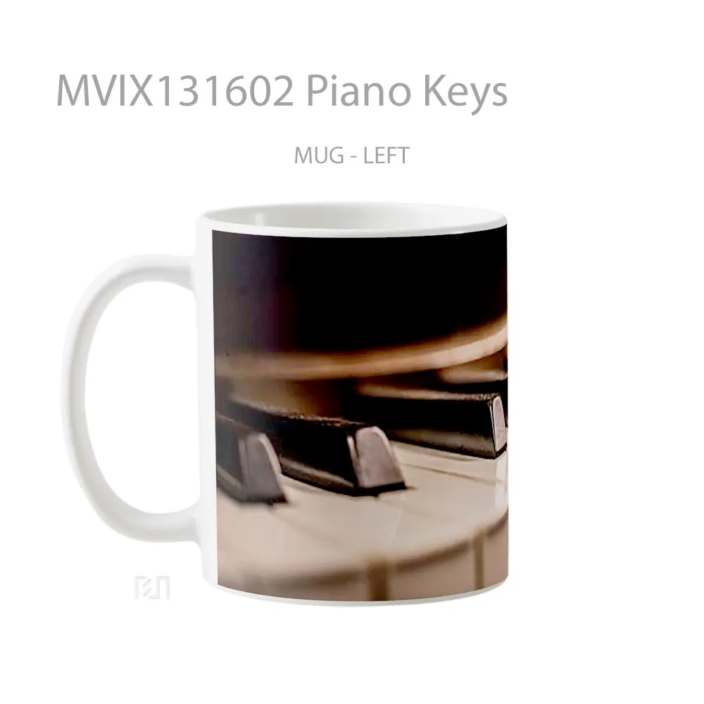 Mug Piano Keys Gelas Keramik Unik - All-side / Desain