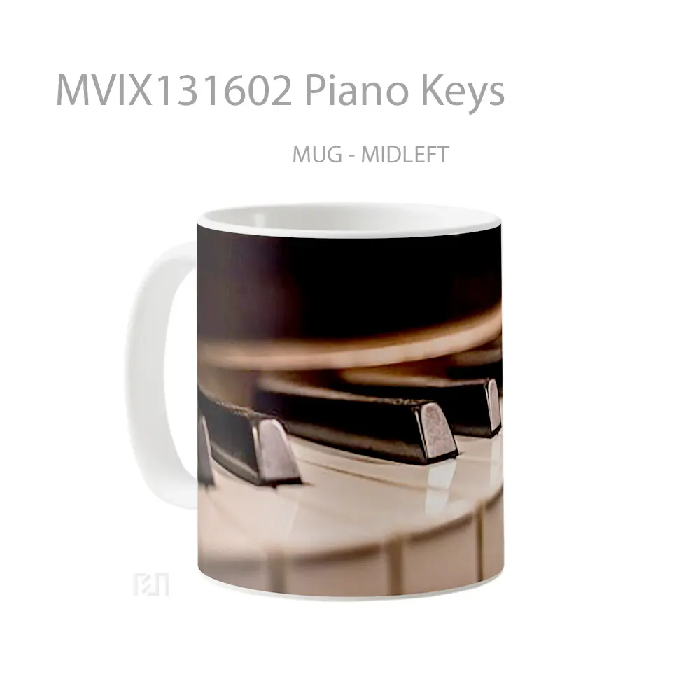 Mug Piano Keys Gelas Keramik Unik - All-side / Desain