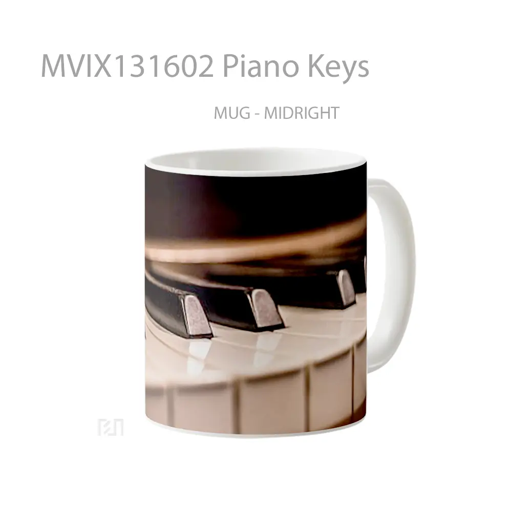 Mug Piano Keys Gelas Keramik Unik - All-side / Desain