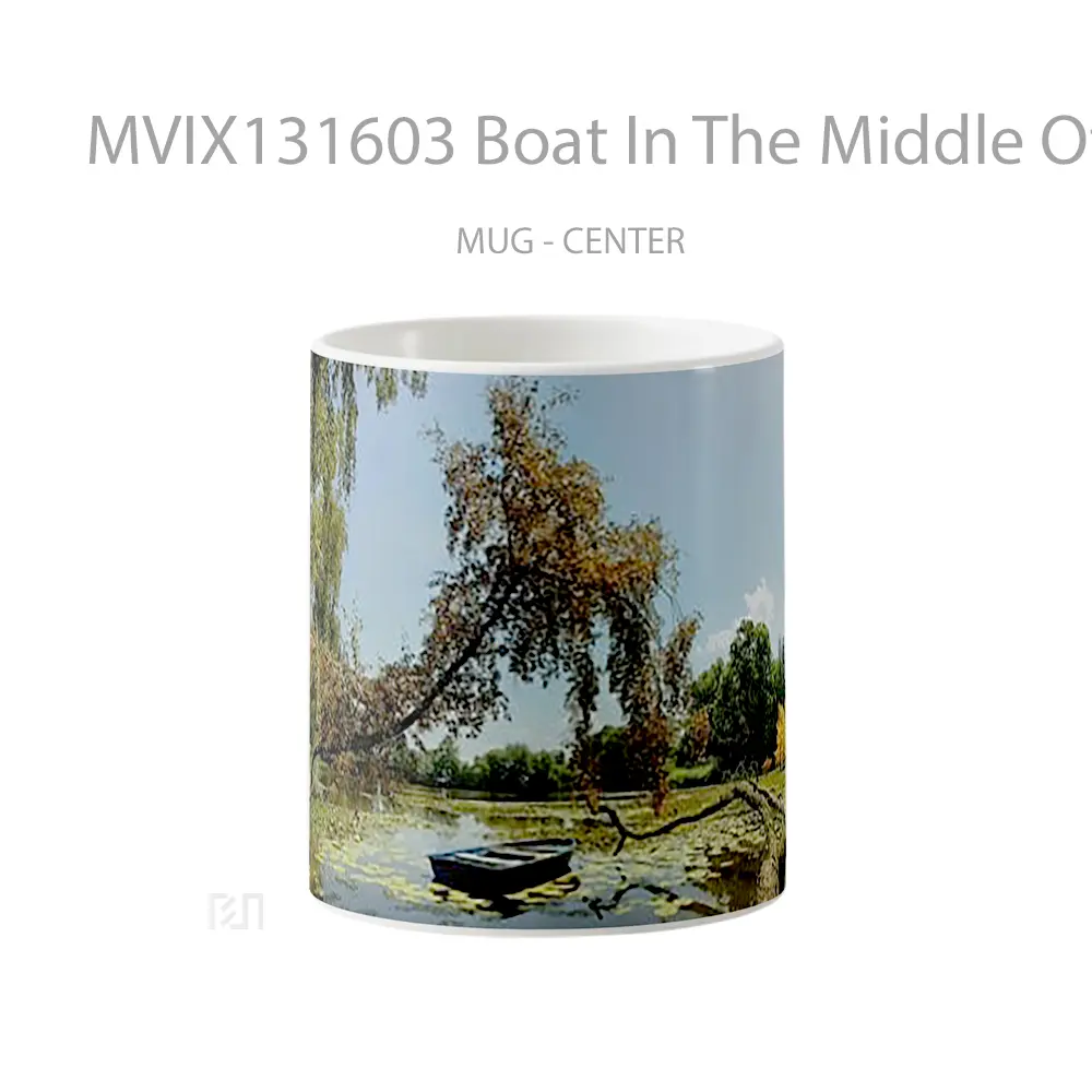 Mug Boat In The Middle Of Lake Gelas Pemandangan Alam