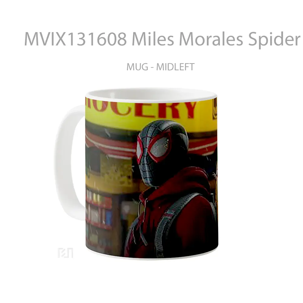 Mug Miles Morales Spider Man V2 Gelas Superhero - All-side / Desain