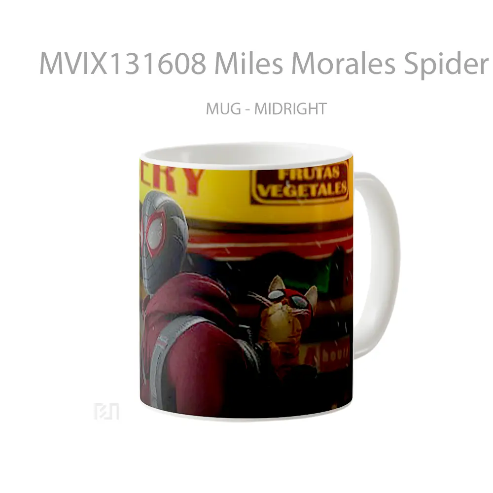 Mug Miles Morales Spider Man V2 Gelas Superhero - All-side / Desain