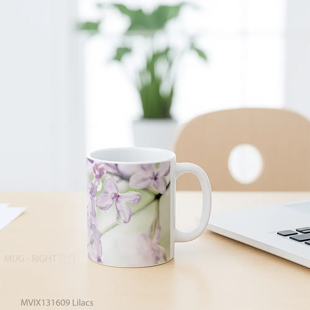 Mug Lilacs Gelas Keramik Unik - All-side / Desain
