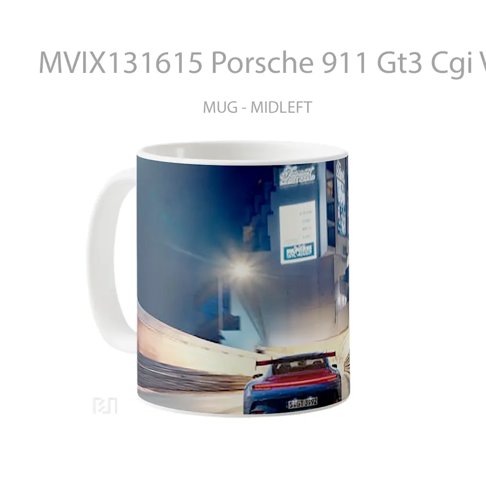 Mug Porsche 911 Gt3 Cgi V2 Cangkir Mobil - All-side / Desain