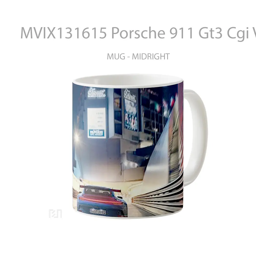 Mug Porsche 911 Gt3 Cgi V2 Cangkir Mobil - All-side / Desain