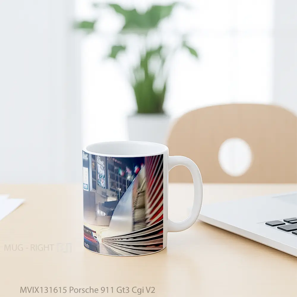 Mug Porsche 911 Gt3 Cgi V2 Cangkir Mobil - All-side / Desain