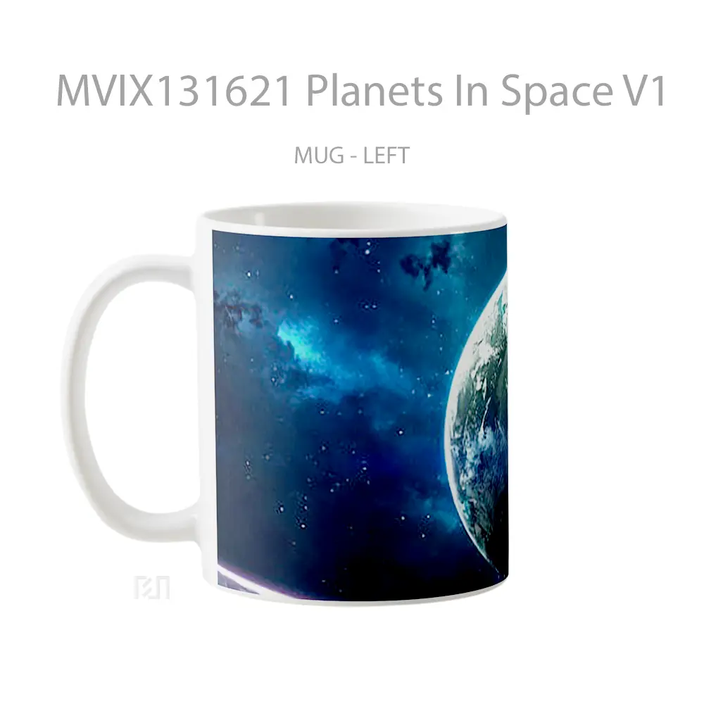 Mug Planets In Space V1 Gelas Astronomi - All-side / Desain