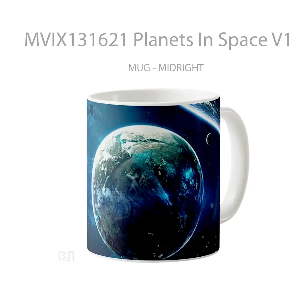 Mug Planets In Space V1 Gelas Astronomi - All-side / Desain