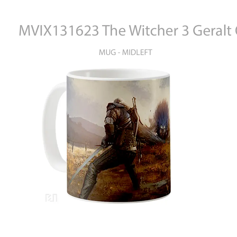 Mug The Witcher 3 Geralt Of Rivia Gelas Keramik Unik - All-side / Desain