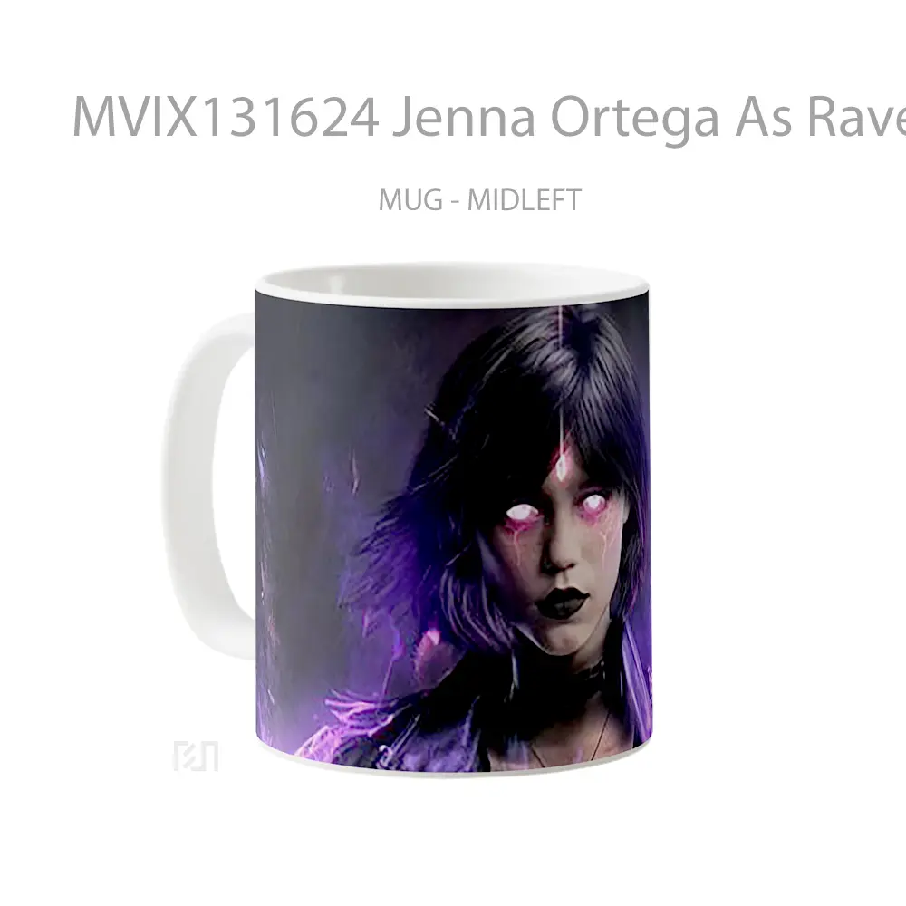 Mug Jenna Ortega As Raven Gelas Keramik Unik - All-side / Desain