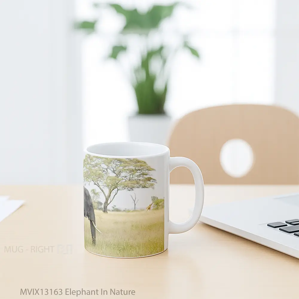 Mug Elephant In Nature Gelas Hewan Lucu - All-side / Desain