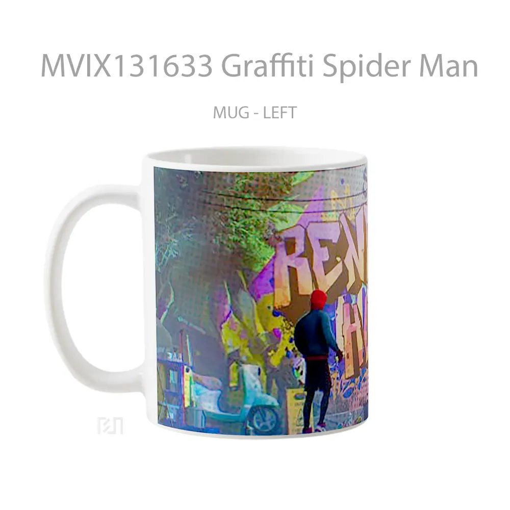 Mug Graffiti Spider Man Gelas Superhero - All-side / Desain