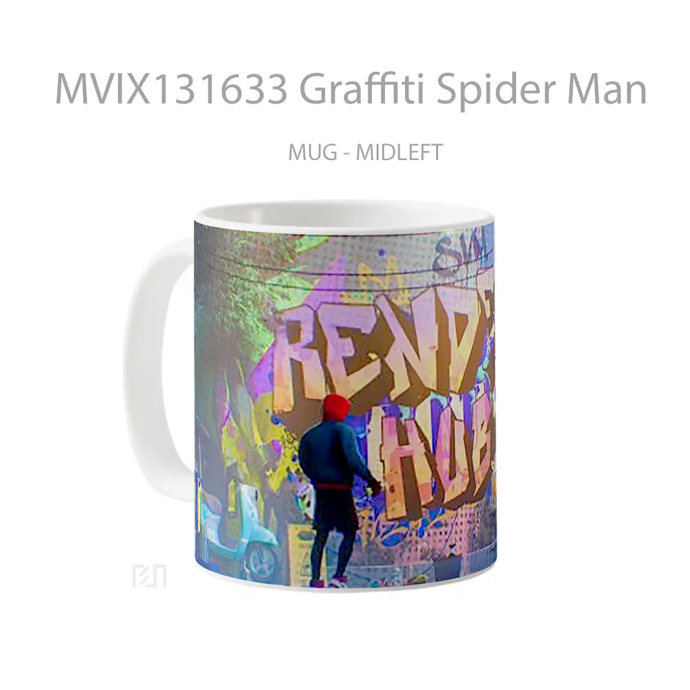 Mug Graffiti Spider Man Gelas Superhero - All-side / Desain