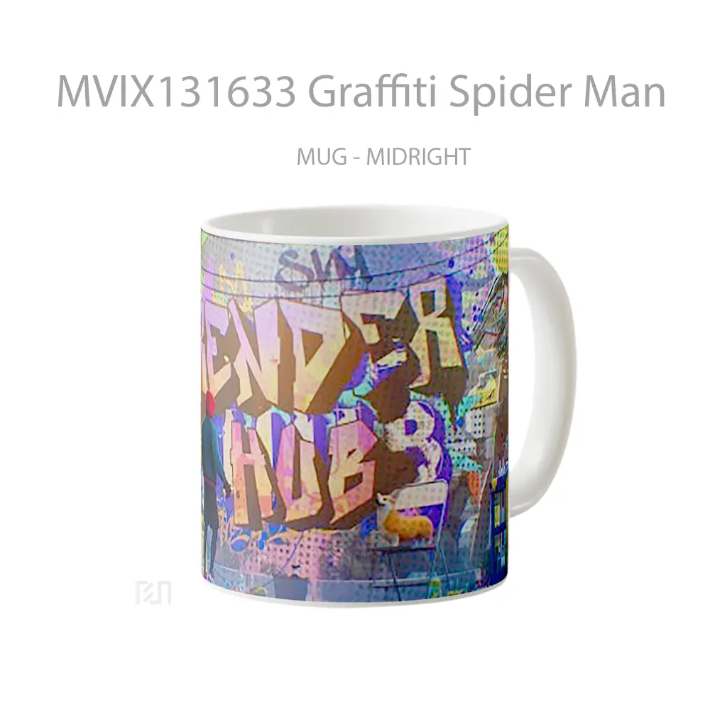 Mug Graffiti Spider Man Gelas Superhero - All-side / Desain