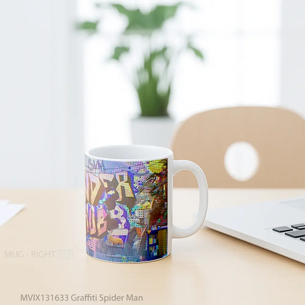 Mug Graffiti Spider Man Gelas Superhero - All-side / Desain