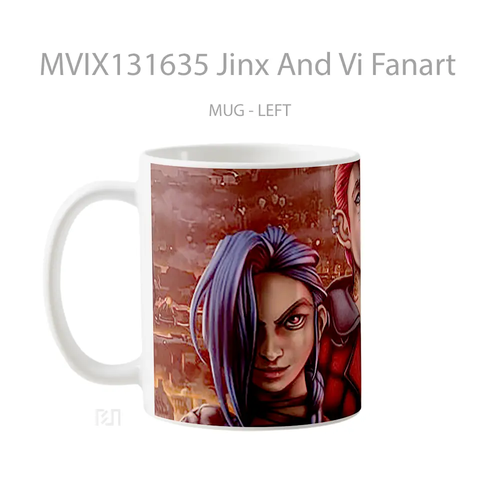 Mug Jinx And Vi Fanart Gelas Keramik Unik - All-side / Desain