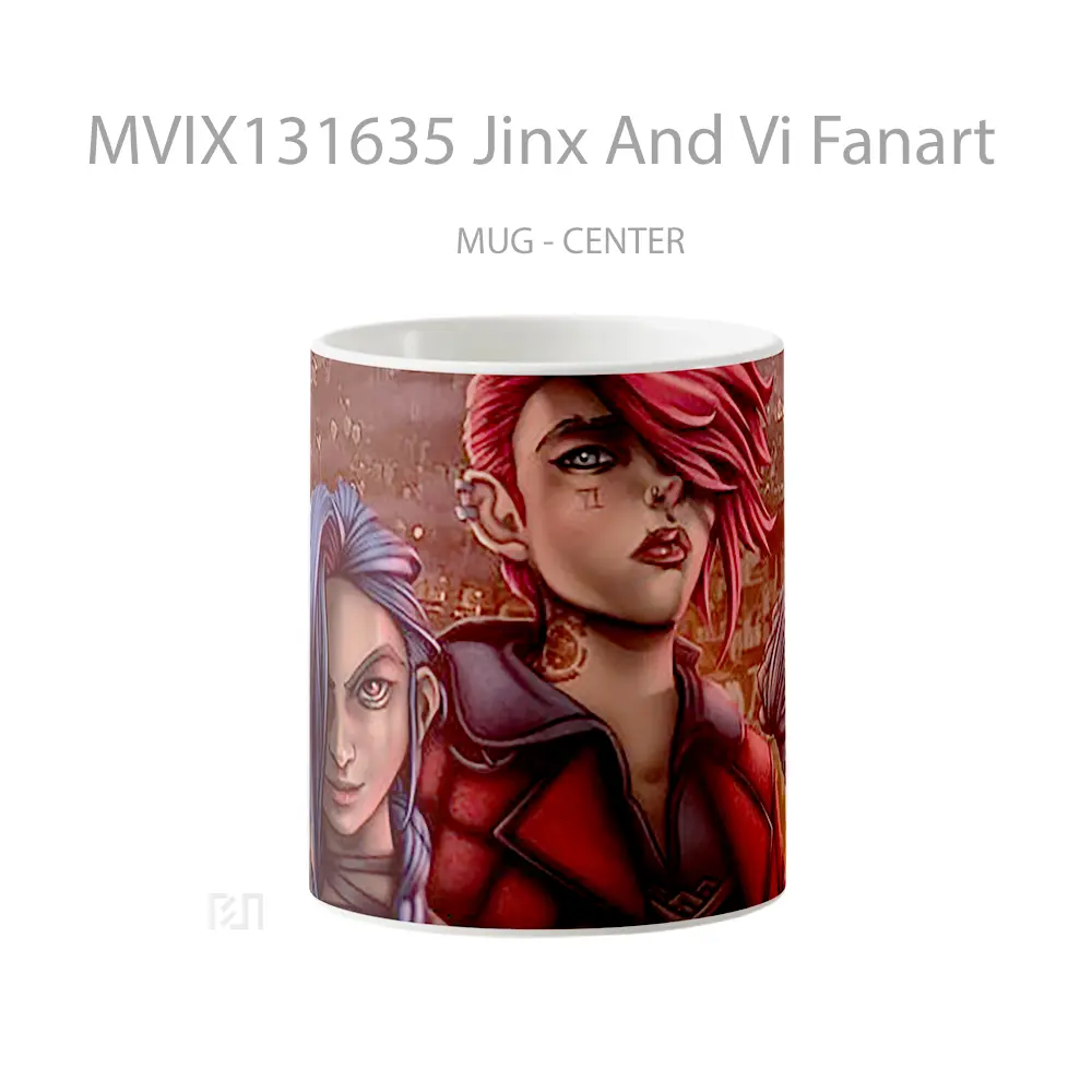 Mug Jinx And Vi Fanart Gelas Keramik Unik