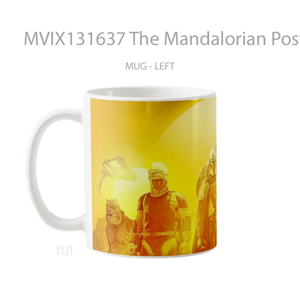 Mug The Mandalorian Poster Gelas Star Wars - All-side / Desain
