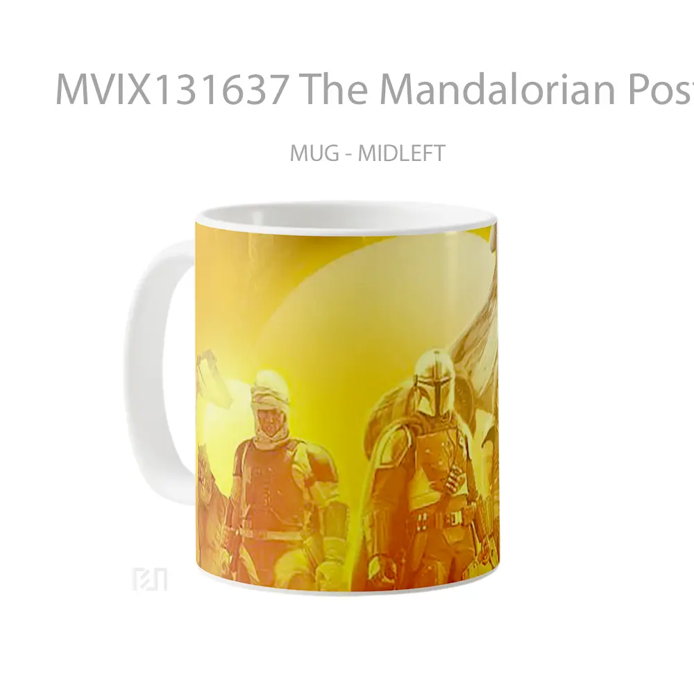 Mug The Mandalorian Poster Gelas Star Wars - All-side / Desain