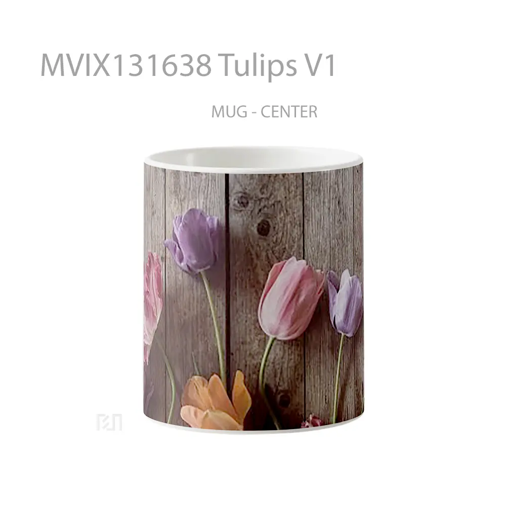 Mug Tulips V1 Gelas Keramik Unik