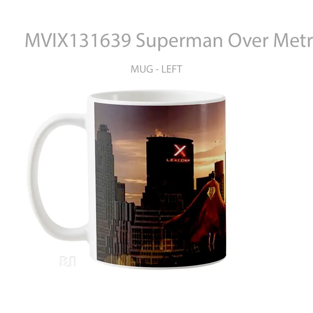 Mug Superman Over Metropolis Gelas Superhero - All-side / Desain