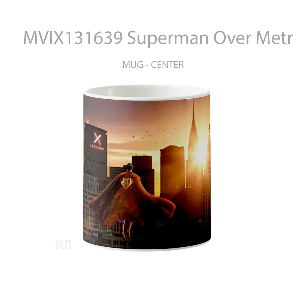 Mug Superman Over Metropolis Gelas Superhero