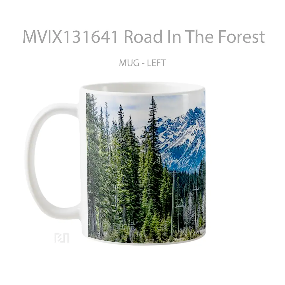 Mug Road In The Forest Gelas Pemandangan Alam - All-side / Desain