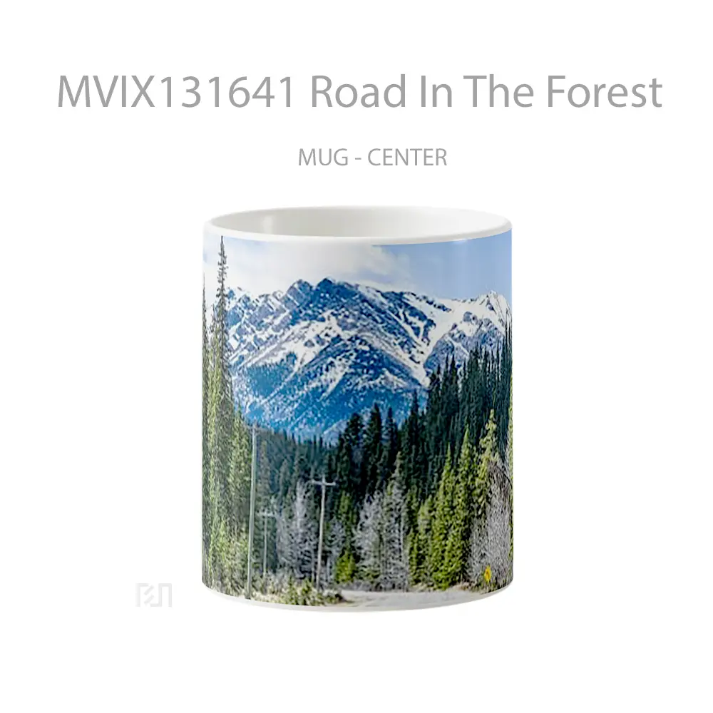 Mug Road In The Forest Gelas Pemandangan Alam