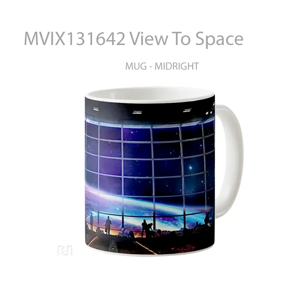 Mug View To Space Gelas Astronomi - All-side / Desain