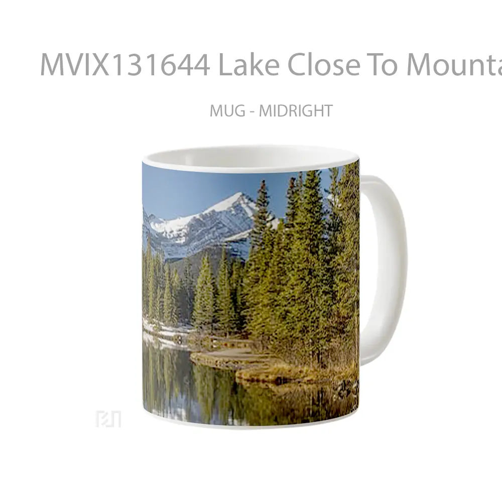 Mug Lake Close To Mountain Gelas Pemandangan Alam - All-side / Desain