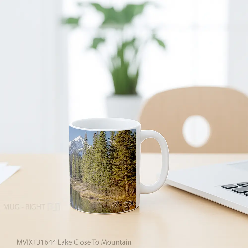 Mug Lake Close To Mountain Gelas Pemandangan Alam - All-side / Desain