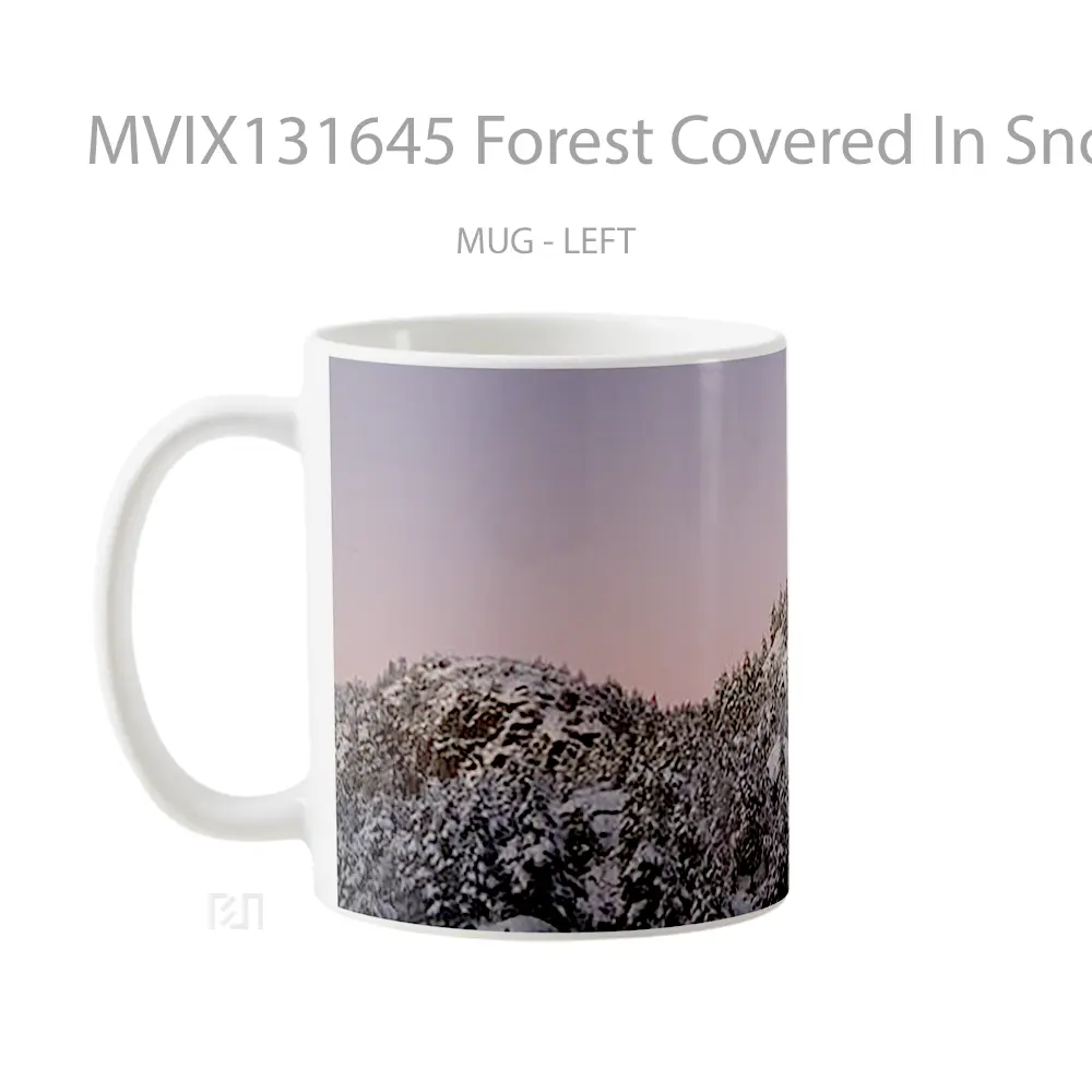 Mug Forest Covered In Snow Gelas Pemandangan Alam - All-side / Desain
