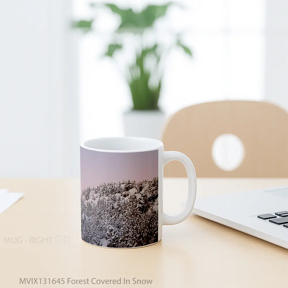 Mug Forest Covered In Snow Gelas Pemandangan Alam - All-side / Desain