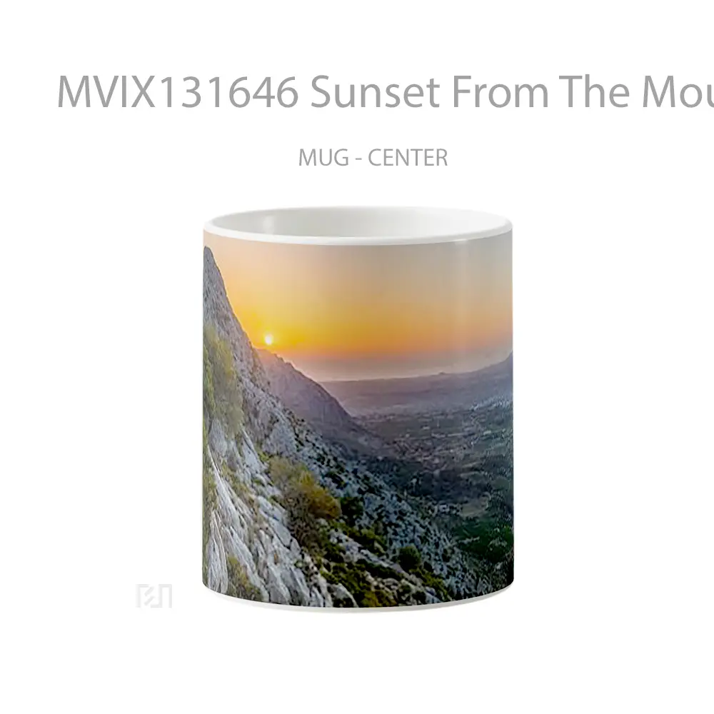 Mug Sunset From The Mountains Gelas Pemandangan Alam